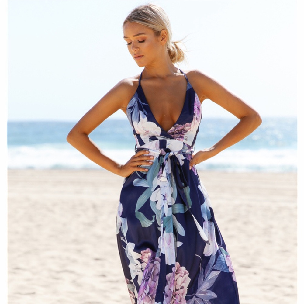 NWT ‘Lovers & Friends’ navy Hello Molly maxi dress